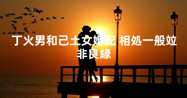 丁火男和己土女婚配 相処一般竝非良緣